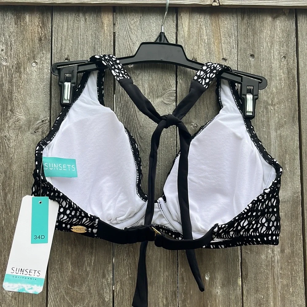 Sunsets California Black Diamond Muse Bikini Top,Size 34D,NWT - Picture 12 of 12